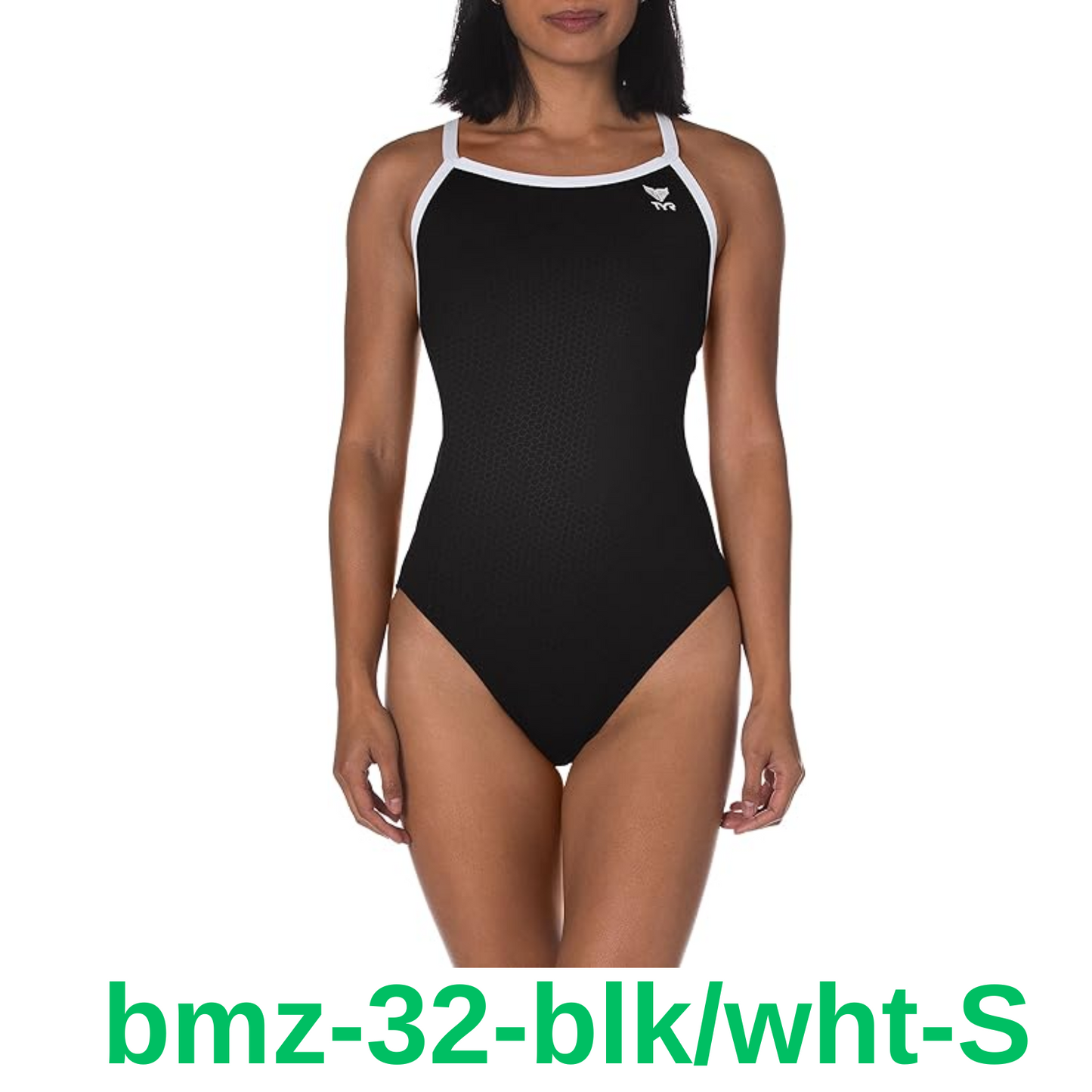 TYR Women's Hexa Diamondfit Swimsuit, Black/White, SIZE 36