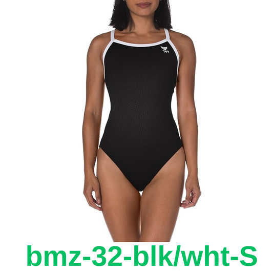 TYR Women's Hexa Diamondfit Swimsuit, Black/White, SIZE 36