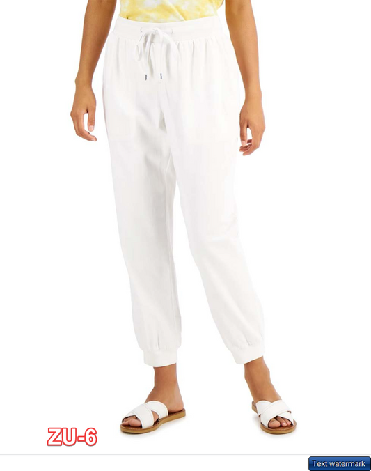 Style & Co | Winter White Crepe Drawstring-Waist Joggers - Women xl