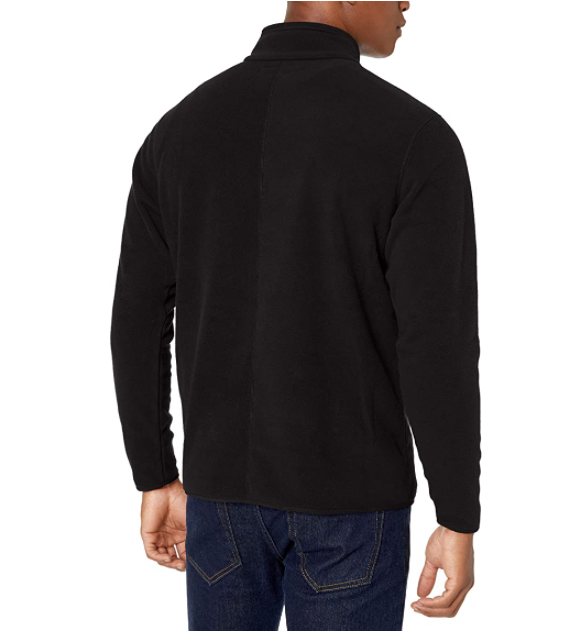 Amazon Essentials Men's Quarter-Zip Polar Fleece Jacket Black XS
