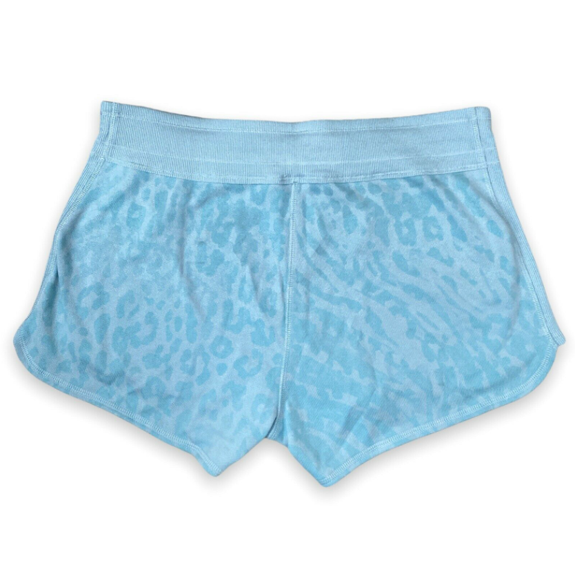 CALVIN KLEIN Performance Printed French Terry Shorts Aqua Size XXL $39 NWT