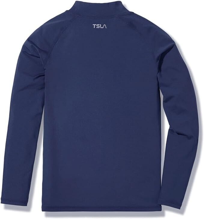 TSLA CLSX Boys UPF 50+ Rash Guard Long Sleeve, UV Sun Protection, 10/SMALL
