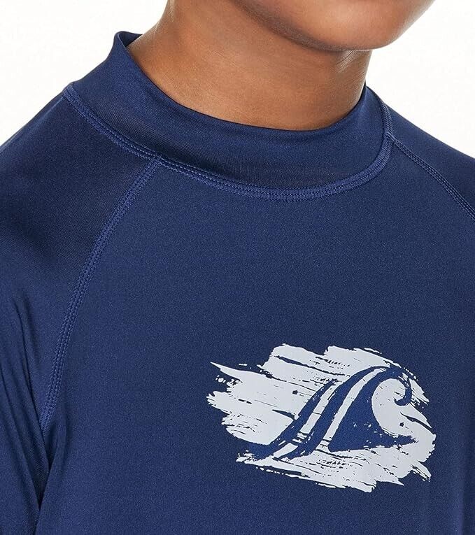TSLA CLSX Boys UPF 50+ Rash Guard Long Sleeve, UV Sun Protection, 10/SMALL