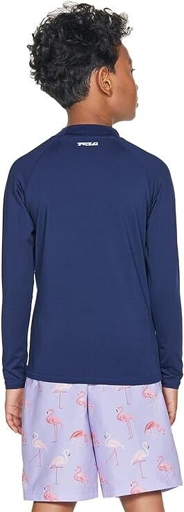 TSLA CLSX Boys UPF 50+ Rash Guard Long Sleeve, UV Sun Protection, 10/SMALL