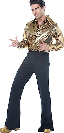 California Costumes Men's Disco King-Adult Costume, HALLOWEEN COSTUME Gold, L