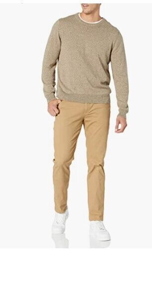 Amazon Essentials Men's Athletic-Fit 5-Pocket Stretch Twill Pant Khaki 34Wx34L