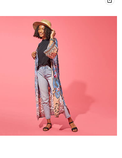 Tickled Pink Women's Standard Harlow Spring Kimono/Kaftan Garden Chic Kimono OS