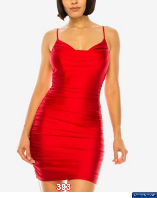 B Darlin Juniors Cowlneck Bodycon Dres Red 1/2 & 3/4 &7/8