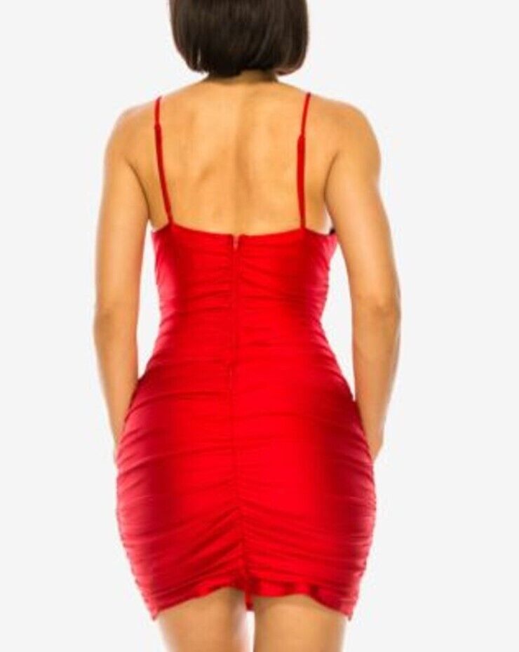 B Darlin Juniors Cowlneck Bodycon Dres Red 1/2 & 3/4 &7/8