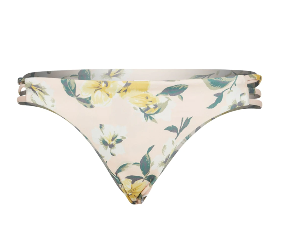 Volcom Growing Solo Cheeky Bikini Bottom, Women's Size S/M, Light Peach