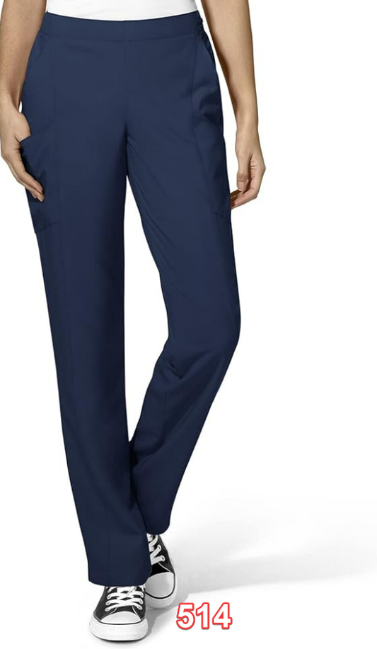 WonderWink Women's Flat Front Cargo Pant Navy 2X