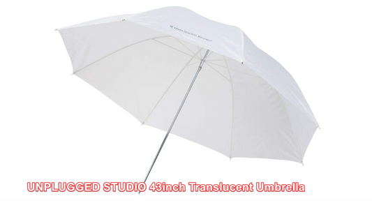 UNPLUGGED STUDIO 43inch Translucent Umbrella (Fiberglass Rib) UN-031