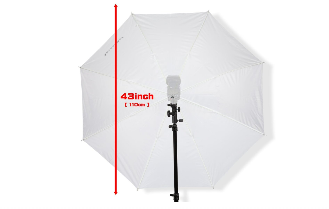 UNPLUGGED STUDIO 43inch Translucent Umbrella (Fiberglass Rib) UN-031
