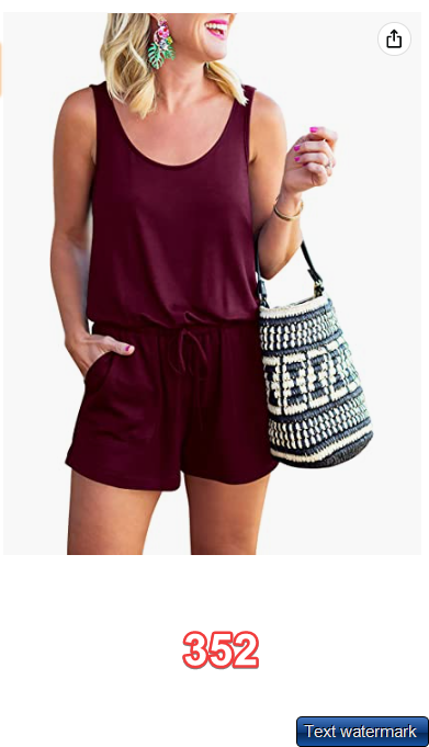 ANRABESS Womens Scoop Neck Sleeveless Casual Tank Top Short Jumpsuit Rompers M