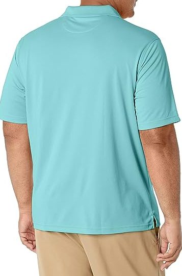 Amazon Essentials Men's Regular-Fit Quick-Dry Golf Polo Shirt Aqua Blue XS