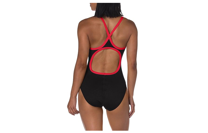 TYR Womens Hexa Diamond fit Swimsuit, Black/Red, 30