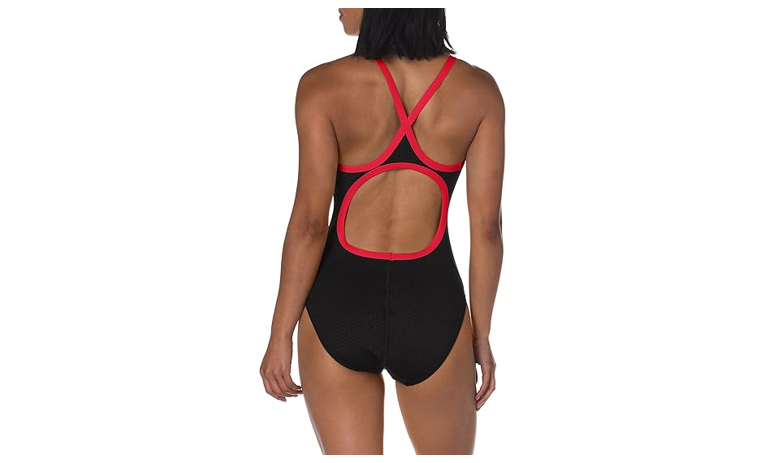 TYR Womens Hexa Diamond fit Swimsuit, Black/Red, 28
