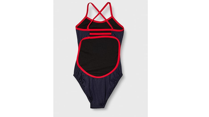 TYR Women's Standard Durafast Elite Trinityfit Swimsuit, Navy/RED, 38