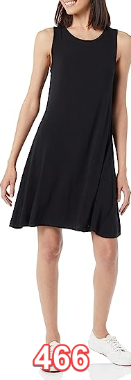 Amazon Essentials Women's Tank Swing Dress Black Small