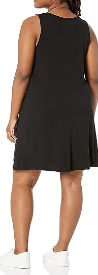 Amazon Essentials Women's Tank Swing Dress Black Small