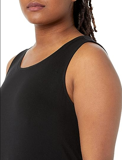 Amazon Essentials Women's Tank Swing Dress Black Small