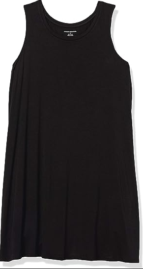 Amazon Essentials Women's Tank Swing Dress Black Small