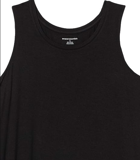 Amazon Essentials Women's Tank Swing Dress Black Small
