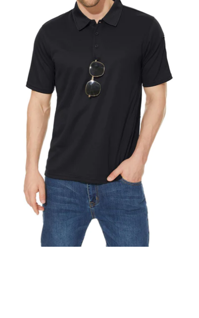 Tacvasen Men's Outdoor Sports Performance Polo Shirts Navy L