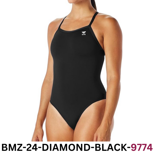 TYR Womens Polyester Athletic-one-piece-swimsuits, Black, Size 30 US