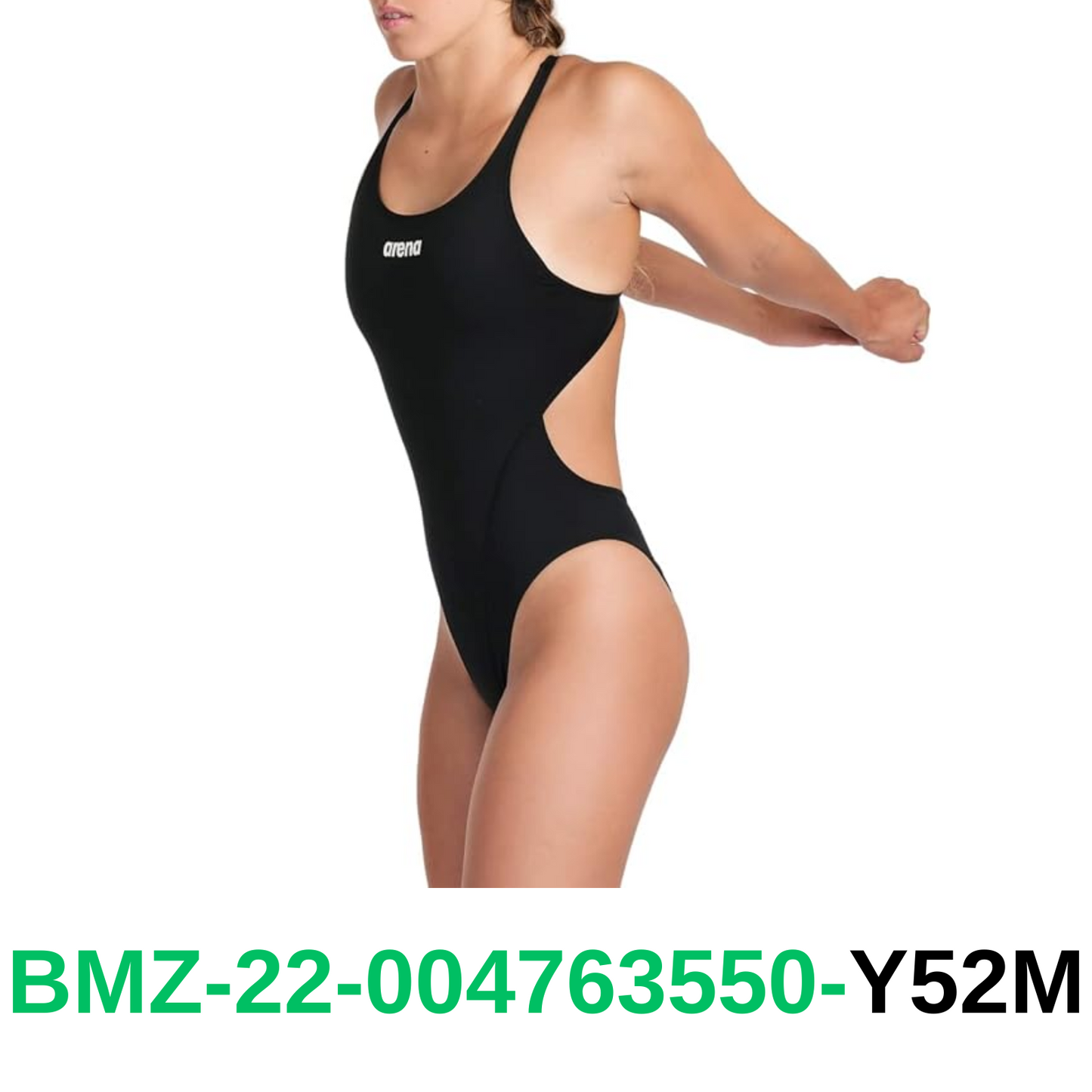 ARENA Women's Performance Solid Team Swim Tech Swimsuit, Black/White, 34