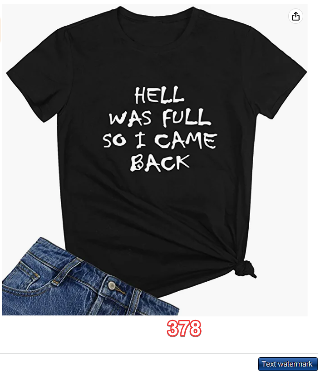 YITAN Women Cute Funny Graphic Summer Tee Black Large