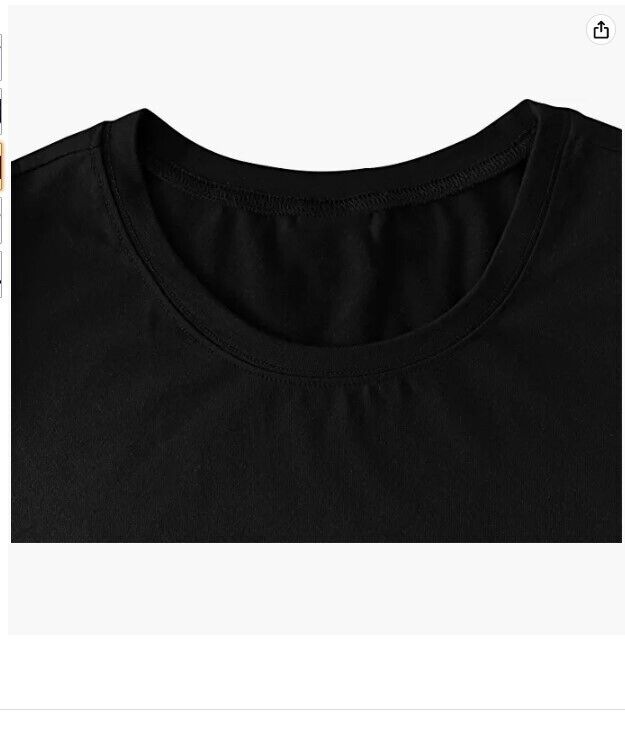 YITAN Women Cute Funny Graphic Summer Tee Black Large