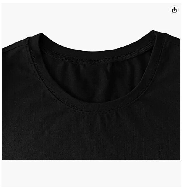 YITAN Women Cute Funny Graphic Summer Tee Black Large