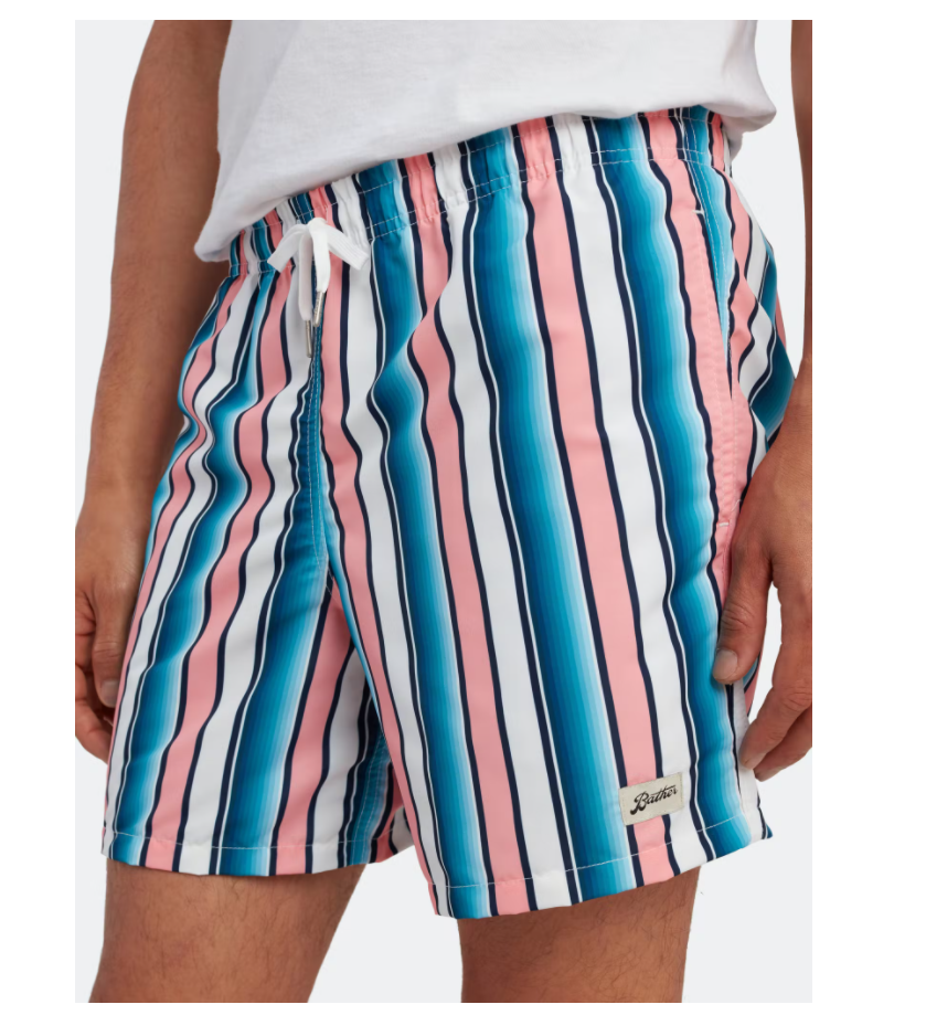 Bather Pink Stripe Swim Trunk XS/XL $85