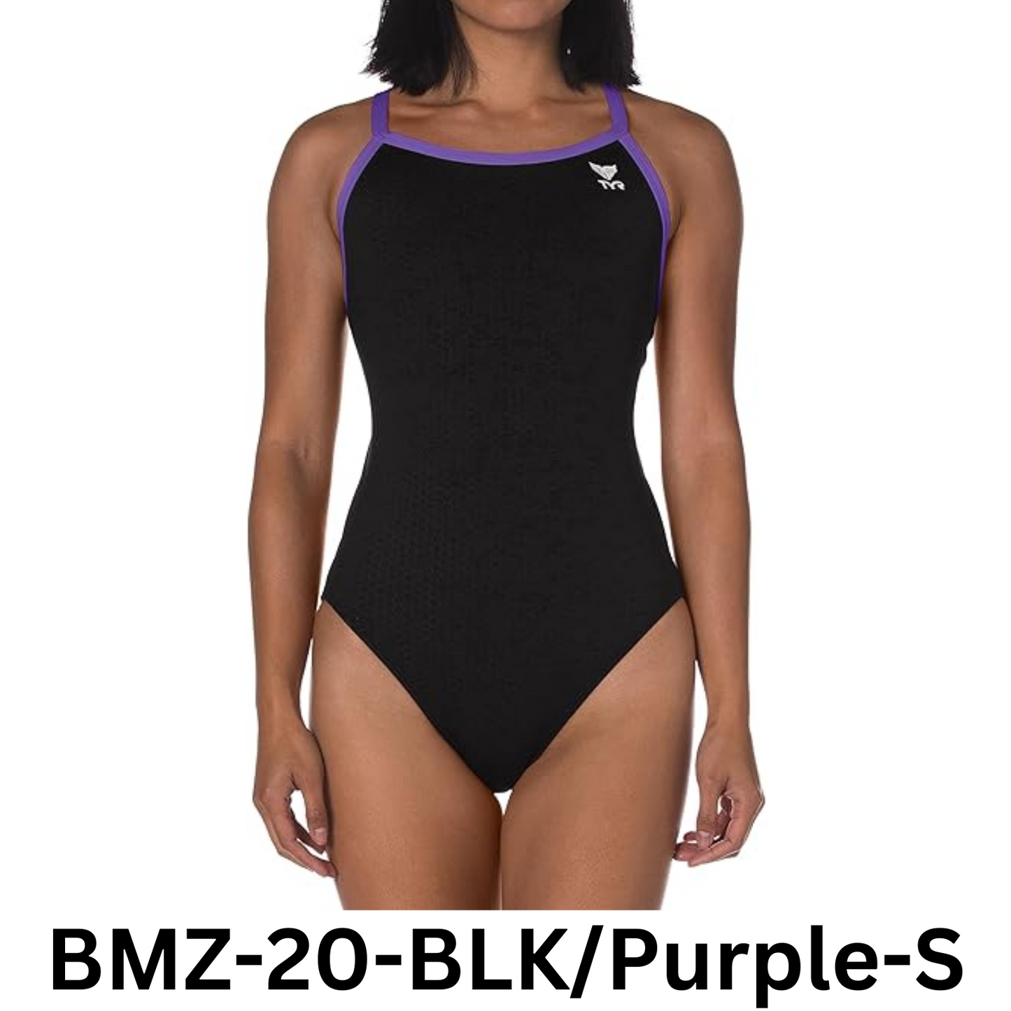 TYR Women's Hexa Diamondfit Swimsuit, Black/Purple, Size 30 ~ BMZ 20