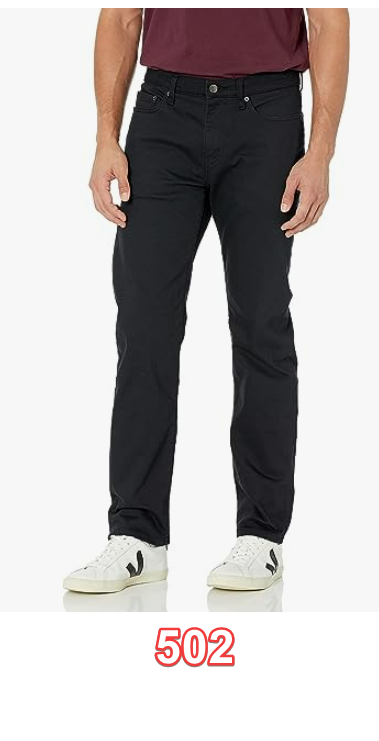 Amazon Essentials Men's Straight-Fit Stretch Jean Black 42WX34L