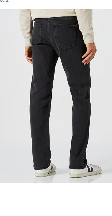 Amazon Essentials Men's Straight-Fit Stretch Jean Black 42WX34L