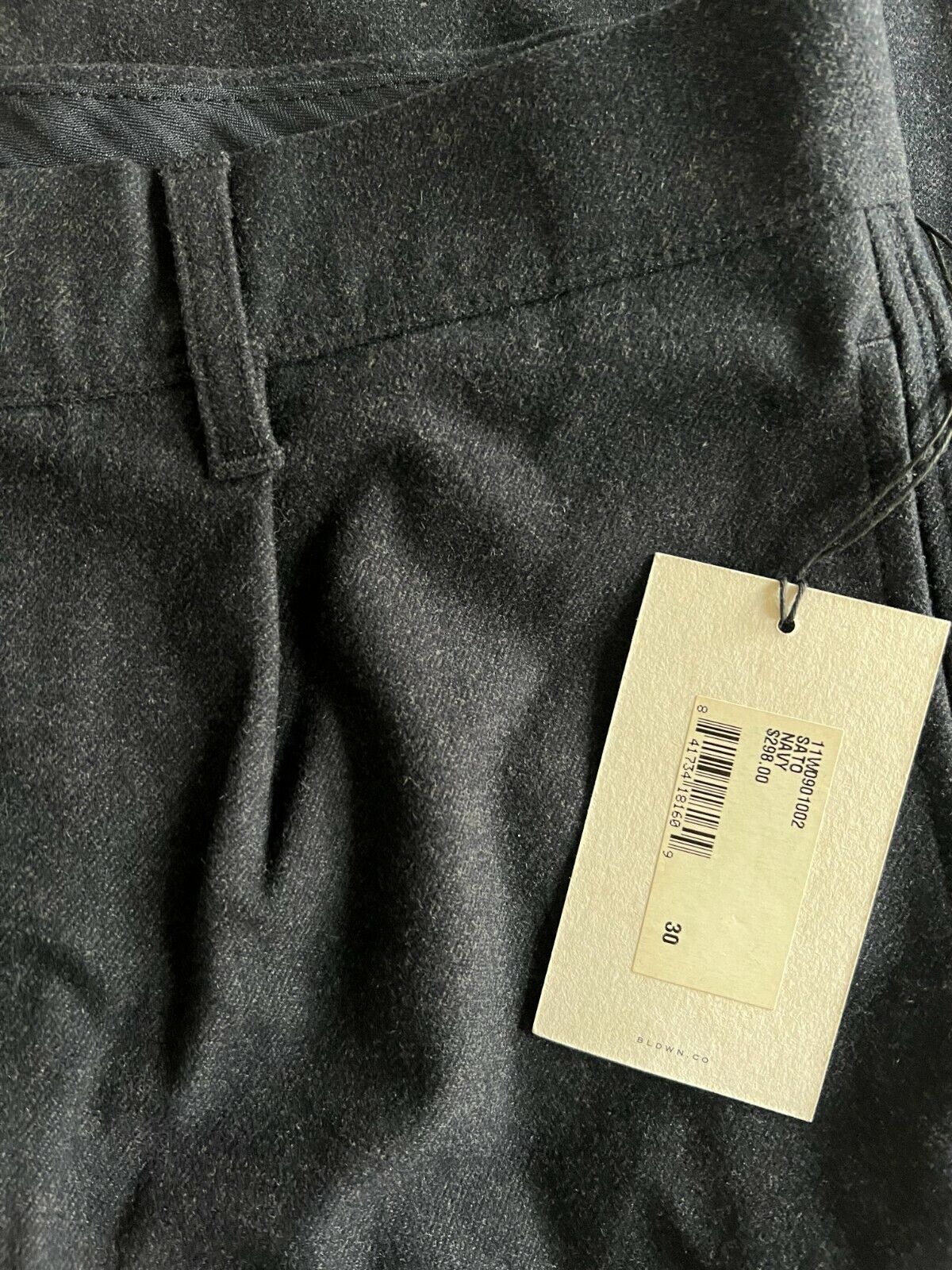 BLDWN Sato Pleated Pant Navy 30Wx27L $298
