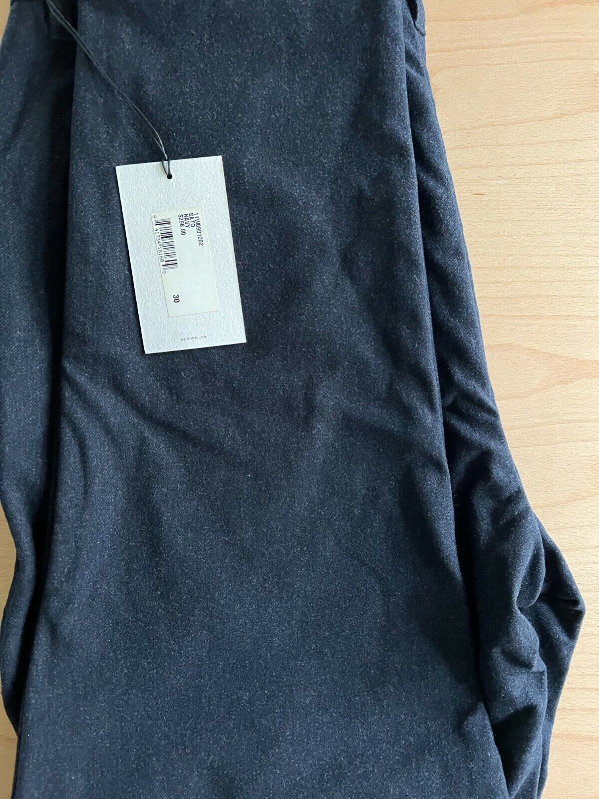 BLDWN Sato Pleated Pant Navy 30Wx27L $298