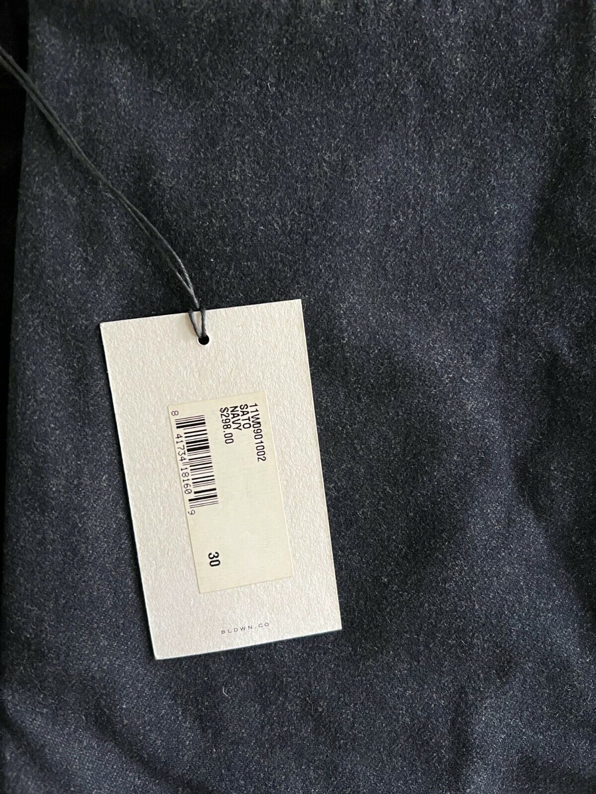 BLDWN Sato Pleated Pant Navy 30Wx27L $298