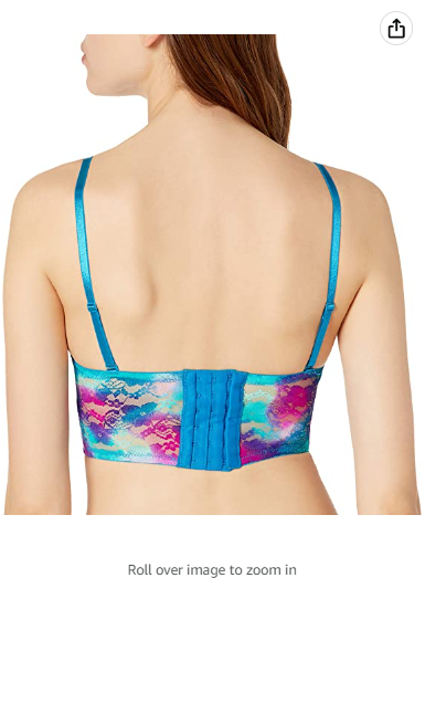 Undies.com Women's Luxey Girl Long Line Multi-Way Convertible Lace Bra Tqtdy 34B