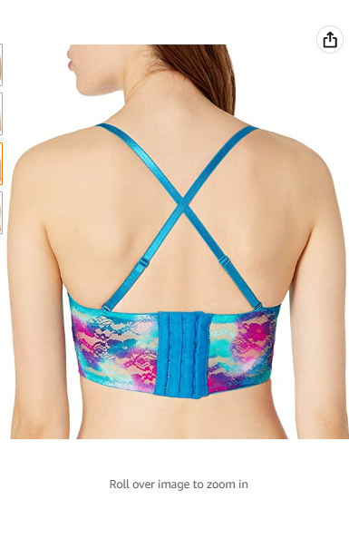 Undies.com Women's Luxey Girl Long Line Multi-Way Convertible Lace Bra Tqtdy 34B