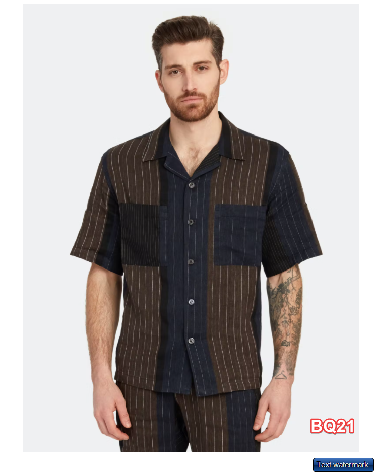 Barena Camicia Solana Gianto Short Sleeve Button Up Shirt Unico Sz46/48/50 $325