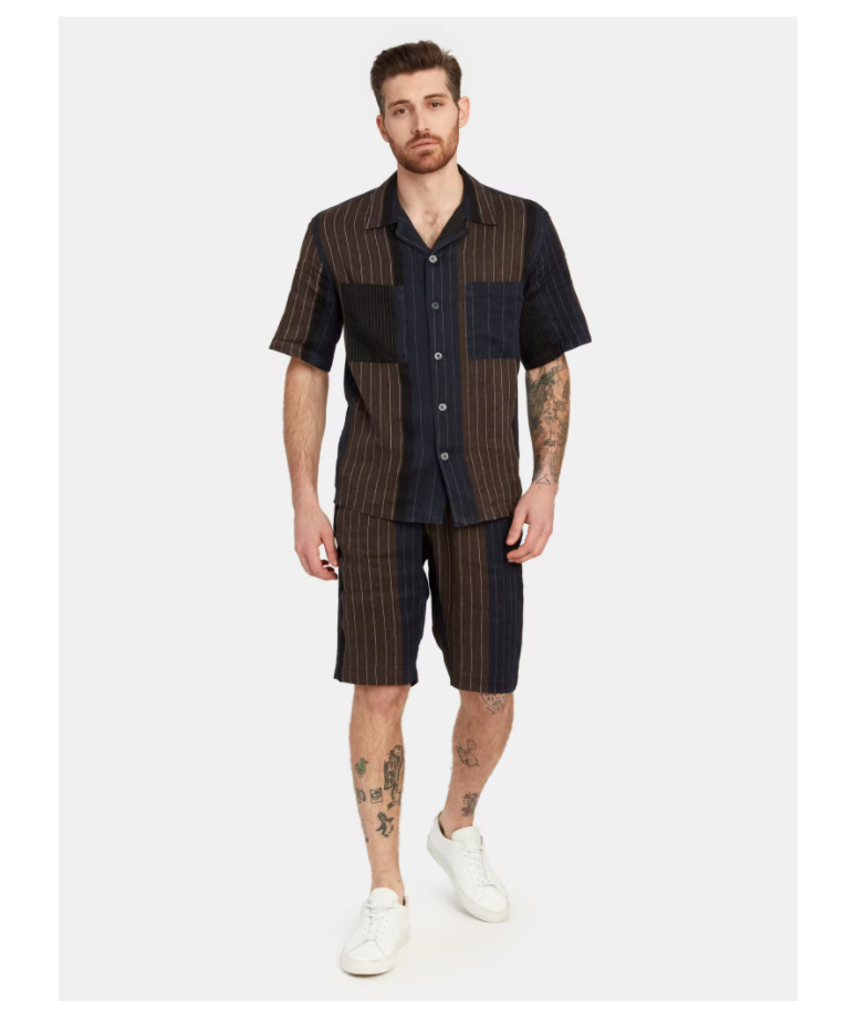 Barena Camicia Solana Gianto Short Sleeve Button Up Shirt Unico Sz46/48/50 $325
