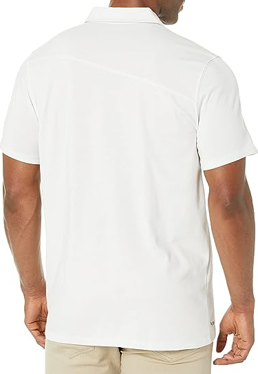 Volcom Men's Hazard Performance Short Sleeve Lightweight Golf Polo, Cloud,Large