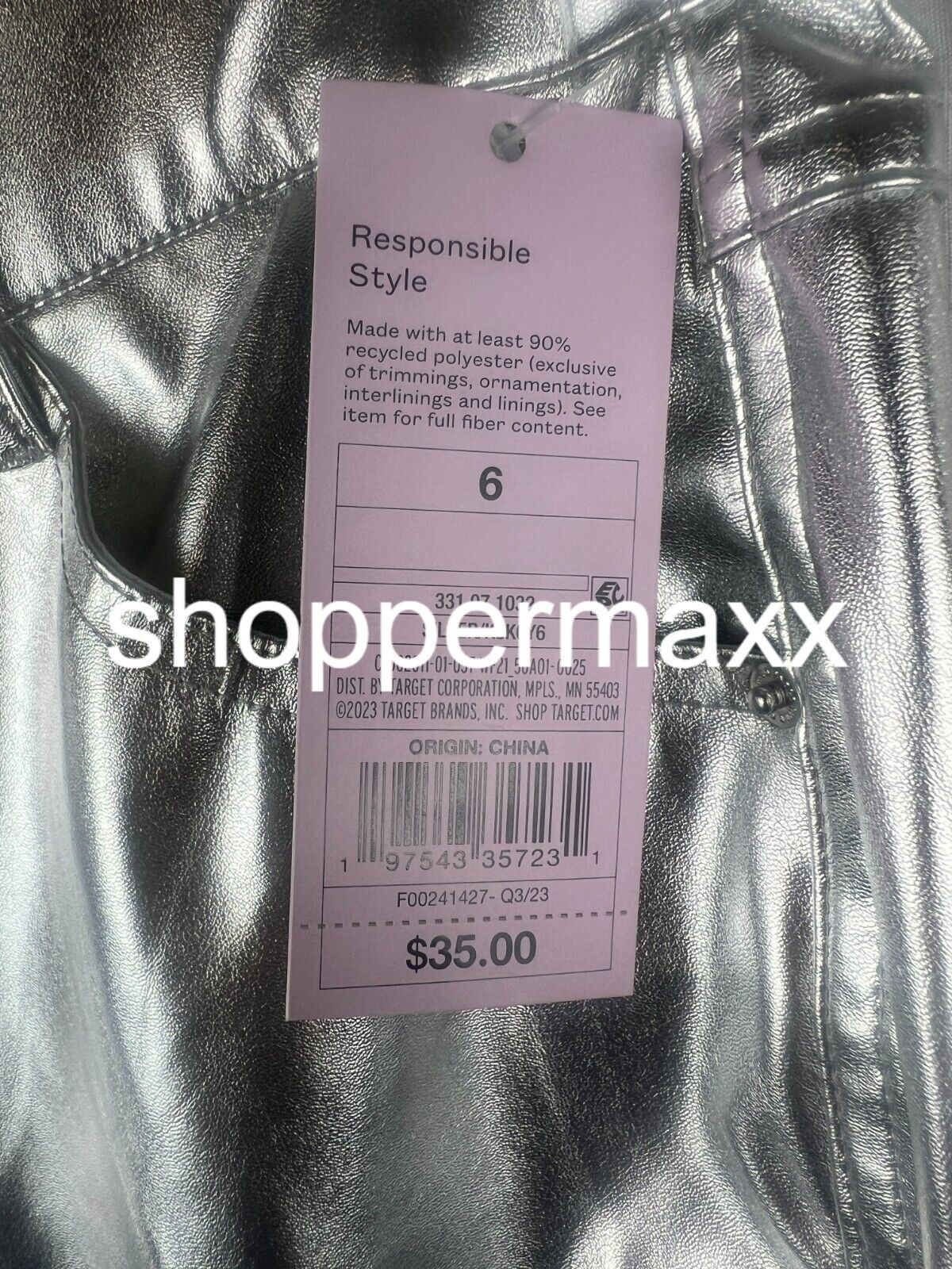 Women's High-Rise Metallic Flare Pants - Wild Fable, Silver, 6