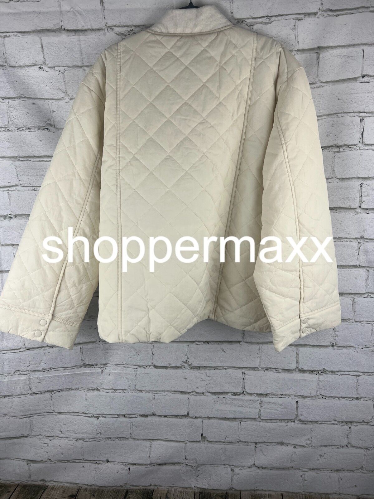 Women's Quilted Bomber Jacket - A New Day, White, XL