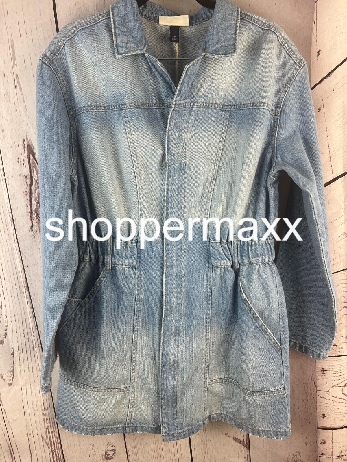 Women's Long Sleeve Denim Shirtdress - Universal Thread, Light Wash, Size 10