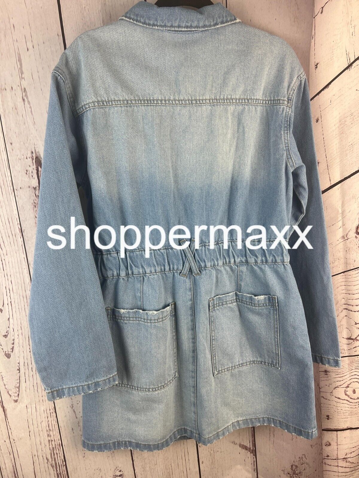 Women's Long Sleeve Denim Shirtdress - Universal Thread, Light Wash, Size 10