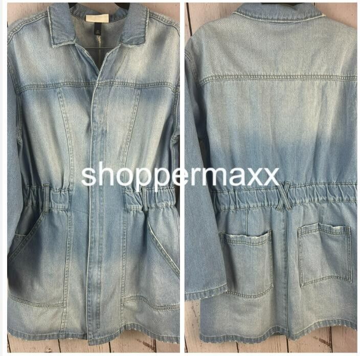 Women's Long Sleeve Denim Shirtdress - Universal Thread, Light Wash, Size 10
